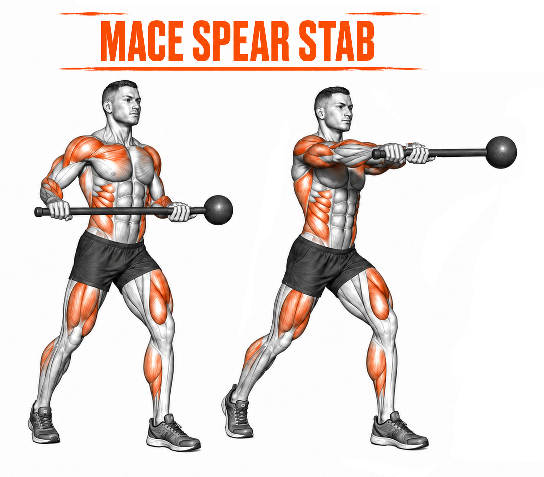 Mace Spear Stab illustration