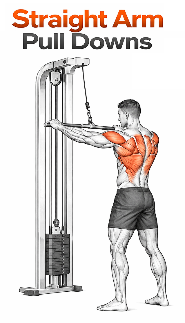 Illustrated guide to the Machine Straight Arm Pulldowns exercise