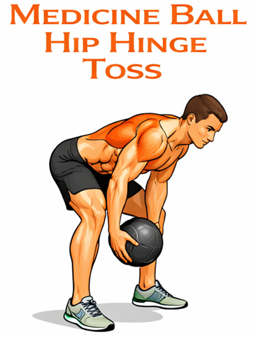 Medicine Ball Hip Hinge Toss illustration