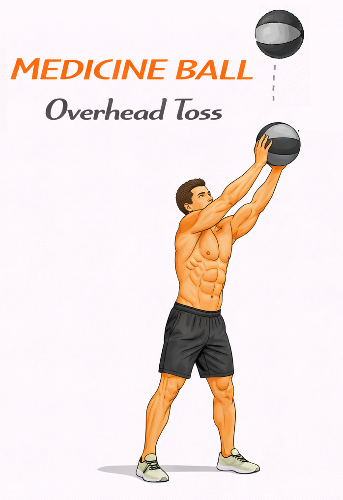 Medicine Ball Overhead Toss illustration