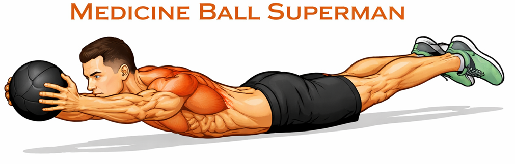 Medicine Ball Superman illustration