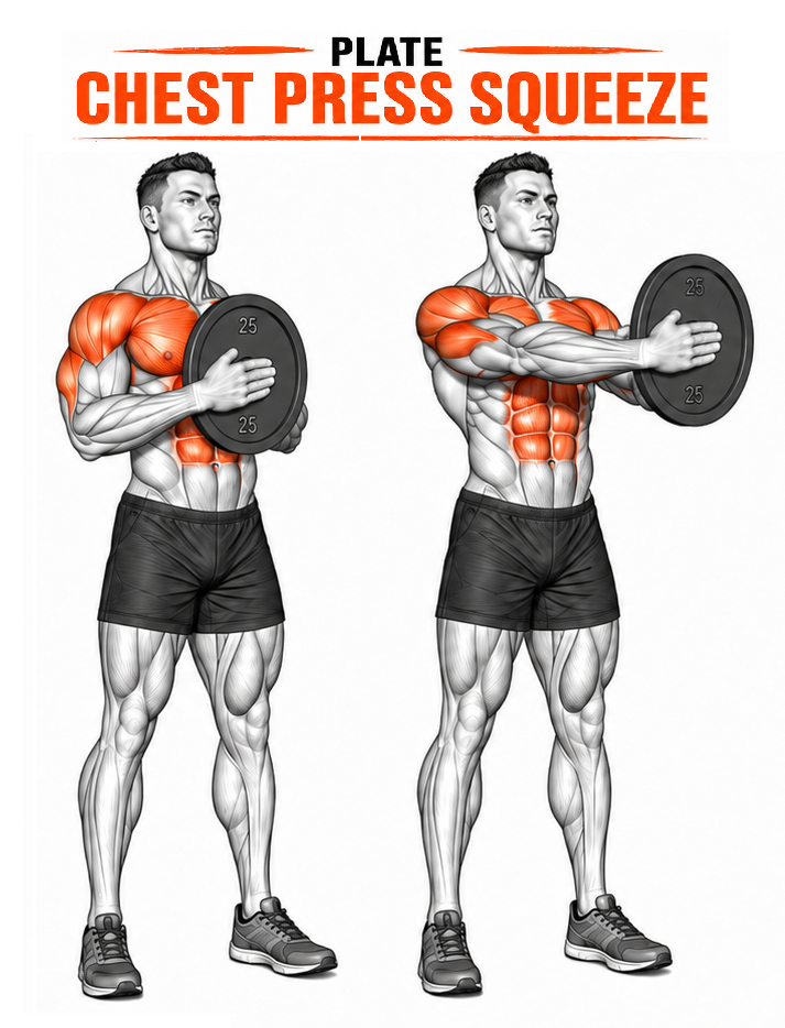 Plate Chest Squeeze illustration