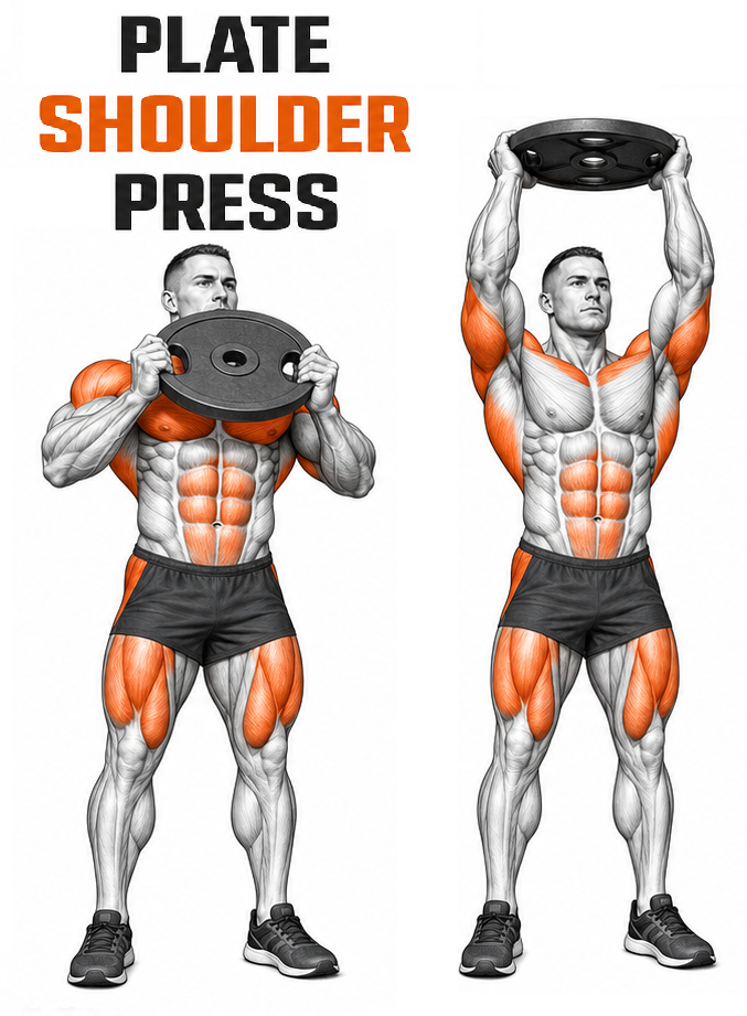 Plate Shoulder Press illustration