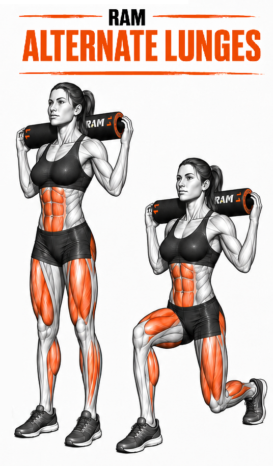 RAM Alternating Lunges illustration