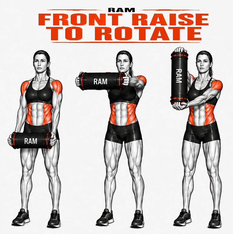 RAM Front Raise to Rotate illustration