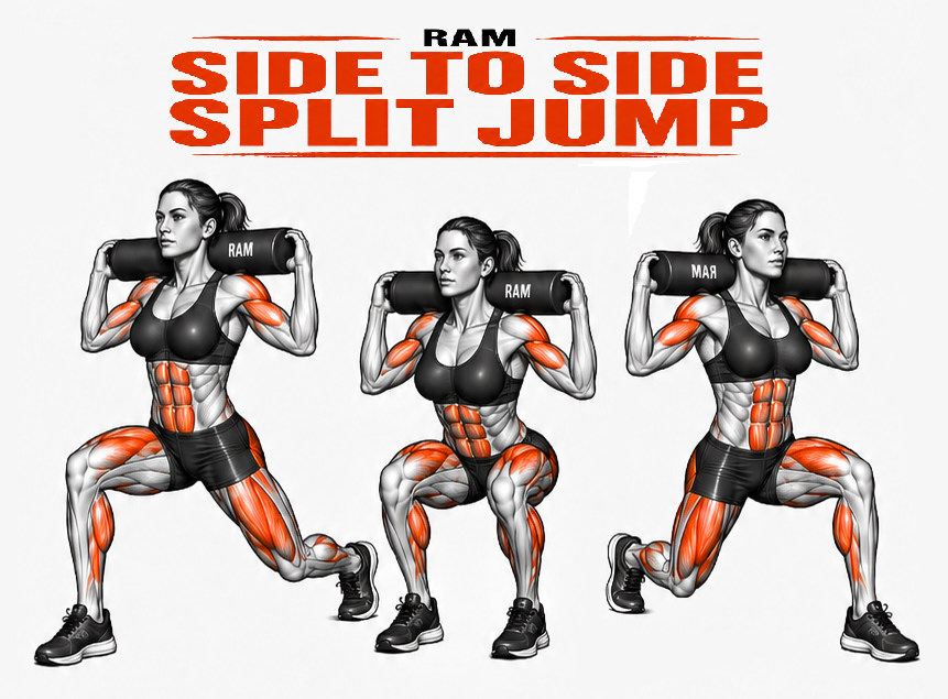 RAM Side to Side Split Jumps illustration