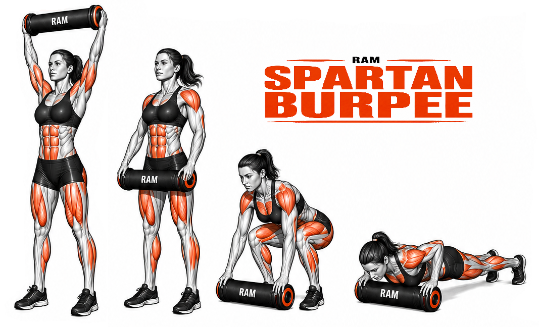 RAM Spartan Burpee illustration