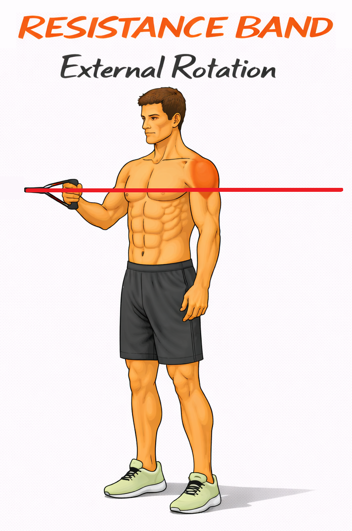 Resistance Band External Rotation illustration