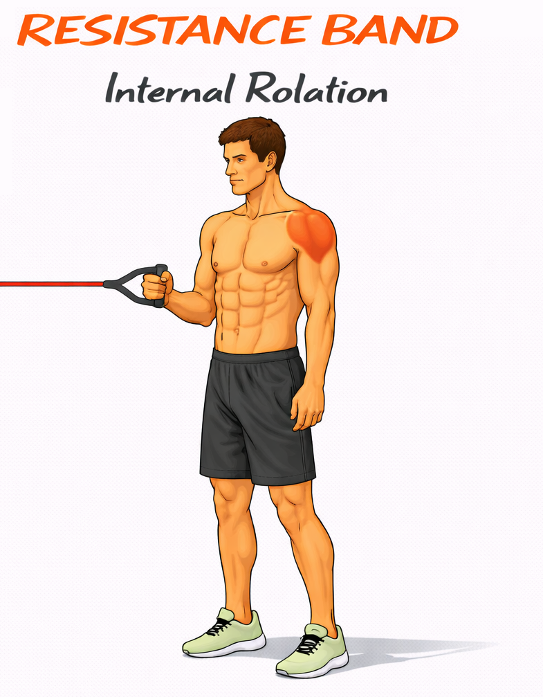 Resistance Band Internal Rotation illustration