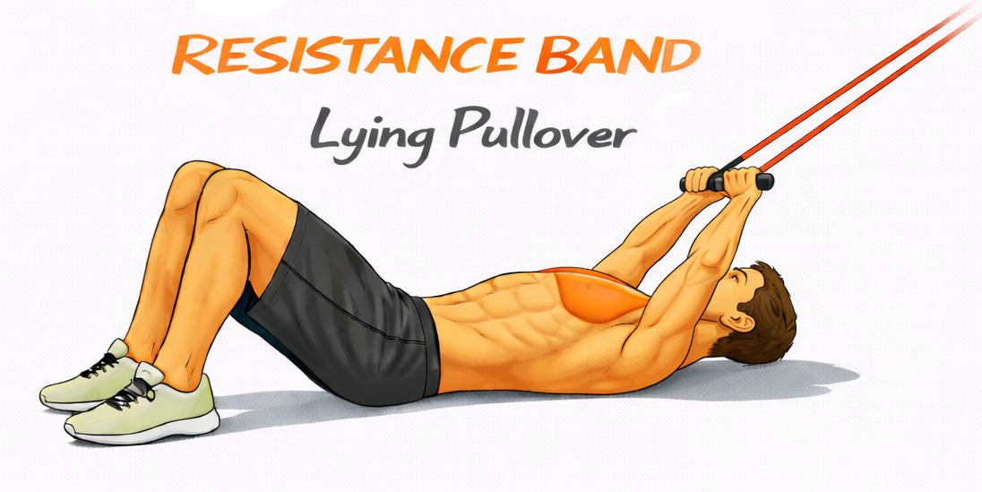 Resistance Band Lying Pullover illustration