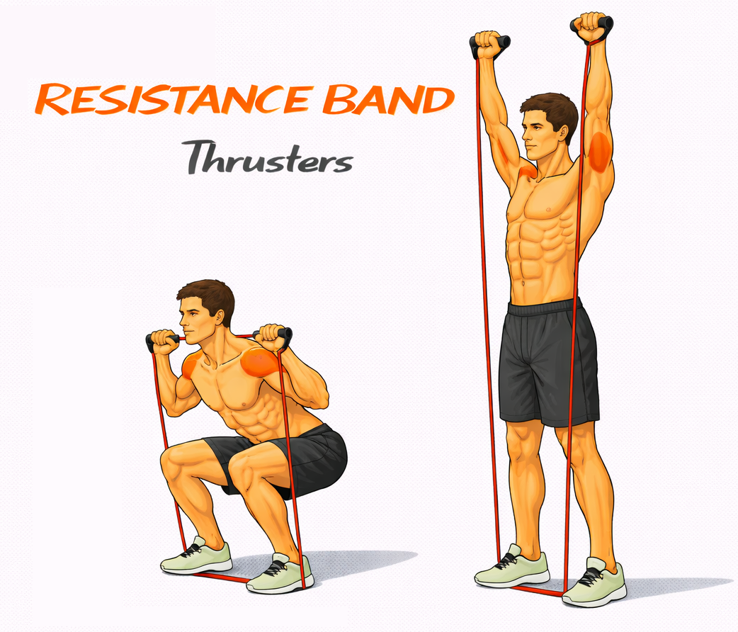 Resistance Band Thrusters illustration