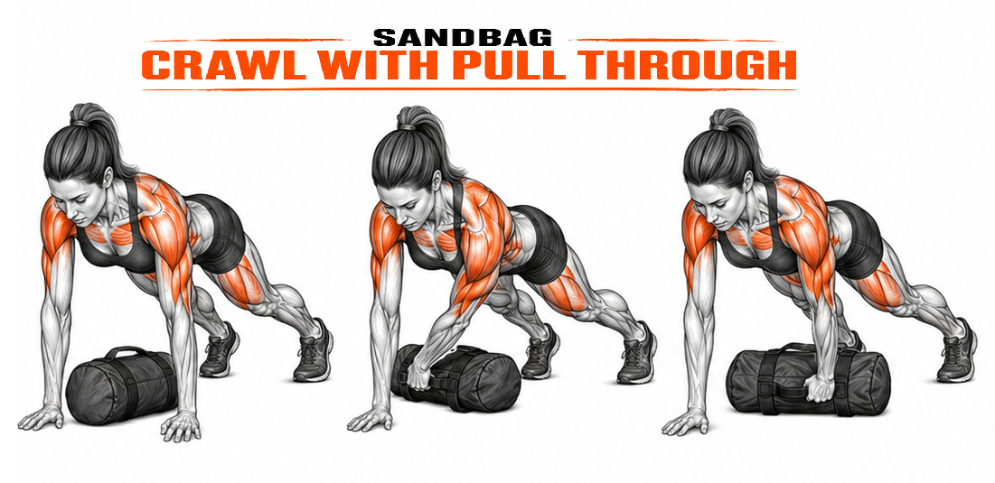 Sandbag Crawl with Pull Through illustration