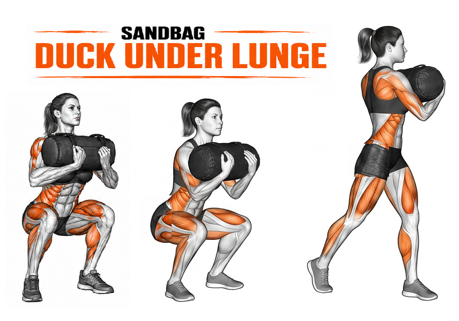 Sandbag Duck Under Lunge illustration