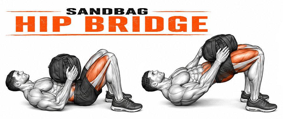 Sandbag Hip Bridge illustration