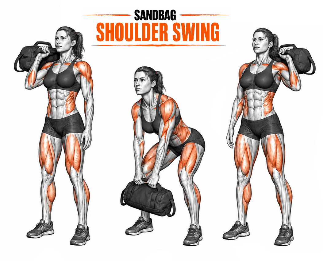 Sandbag Shoulder Swing illustration