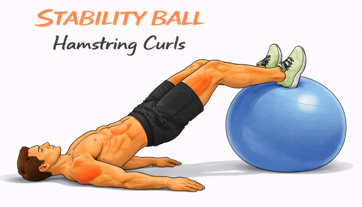 Stability Ball Hamstring Curl illustration
