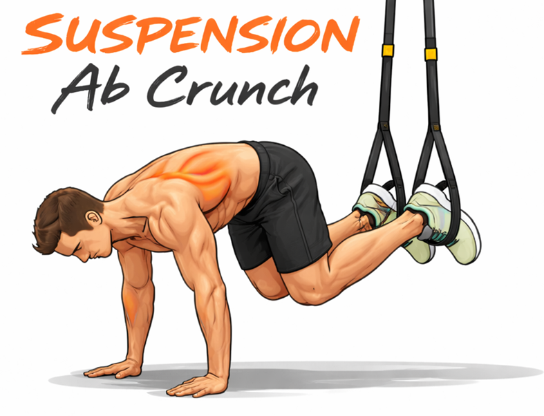 Suspension Ab Crunch illustration