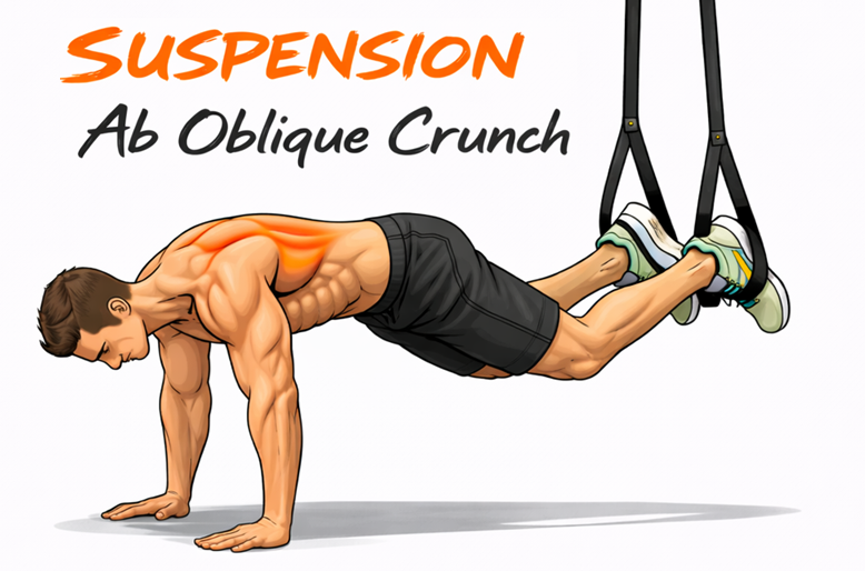 Suspension Ab Oblique Crunch illustration