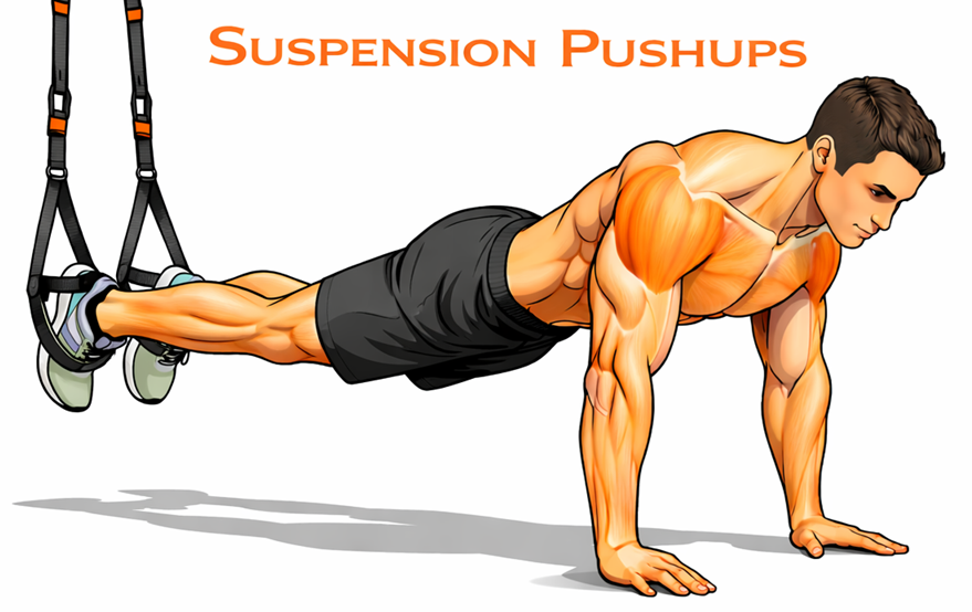 Suspension Pushups illustration