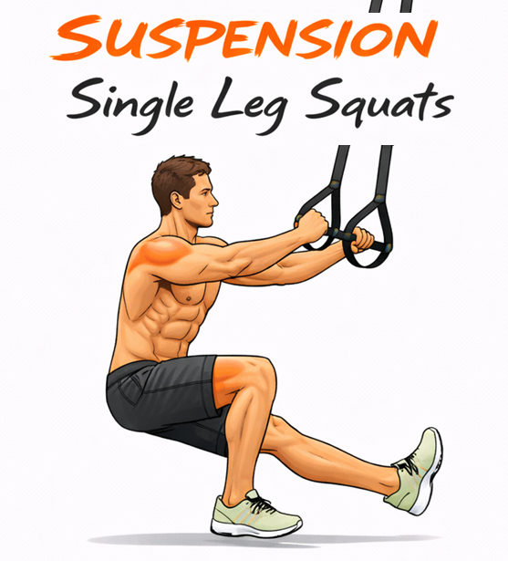 Suspension Single Leg Squat illustration