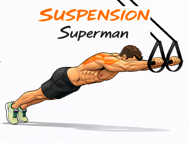 Suspension Superman Pushups illustration