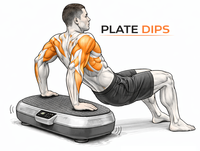 Vibration Plate Dips illustration