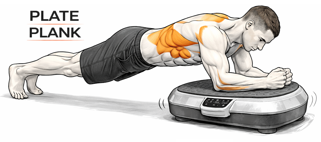 Vibration Plate Plank illustration