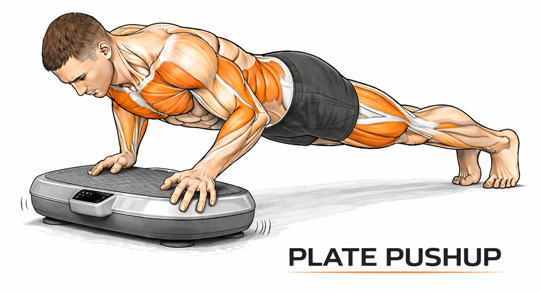 Vibration Plate Pushup illustration